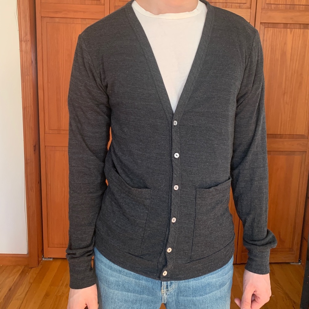 Men’s gray cardigan size small American Apparel